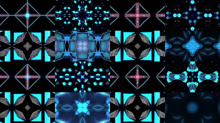 5组万花筒变幻节奏酒吧LED背景