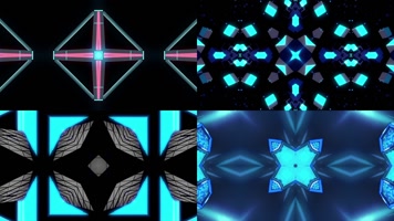 5组万花筒变幻节奏酒吧LED背景