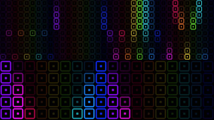 彩色霓虹节奏方块6款