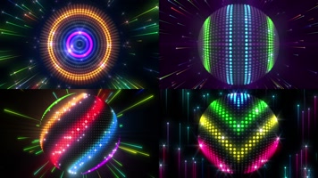 4款彩色霓虹节奏灯光