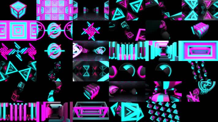 3D立体空间色块节奏变换27组