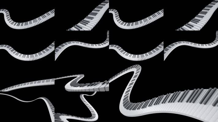 4K唯美钢琴琴键通道8款