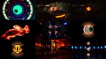 3D恐怖眼球节奏vj18款