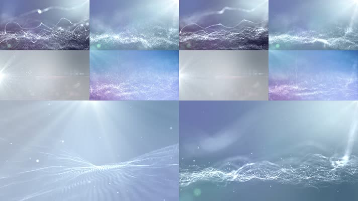 8款唯美白色粒子背景合集