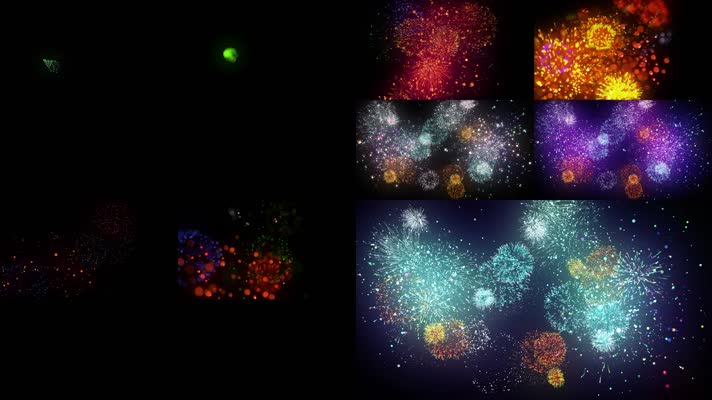 5款绚丽节日烟花背景