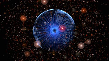 3K科技地球粒子字母背景视频