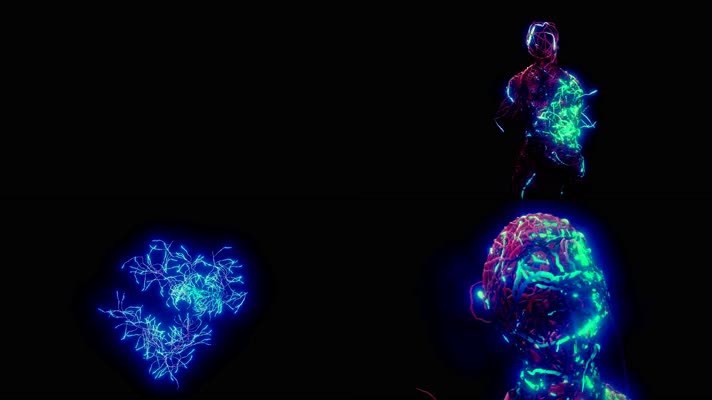 4K全息投影光影天使艺术宣传片