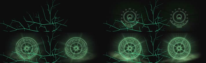 4K全息科技线条轮盘旋转时空启动