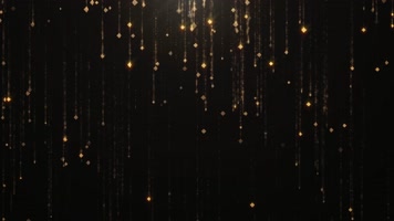 4K全息黄金粒子雨颁奖年会背景视频