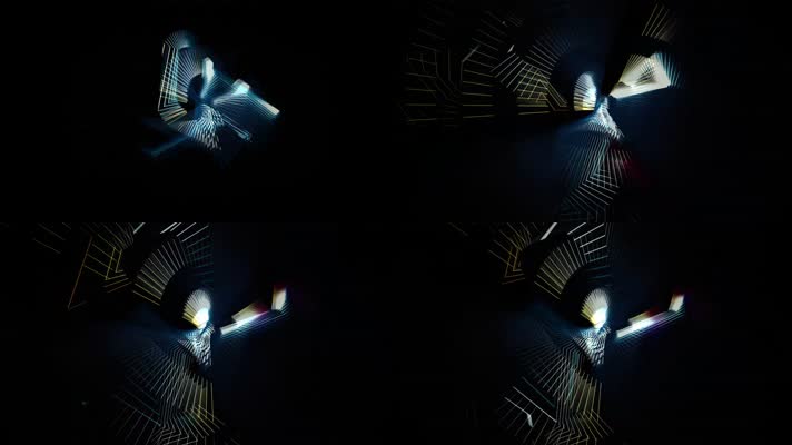 4K光影抽象图形旋转vj酒吧夜店