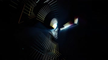 4K光影抽象图形旋转vj酒吧夜店