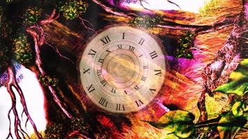 歌曲时间都去哪了唯美落叶时钟感恩父母舞台背景