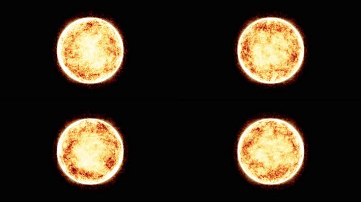 4K太阳恒星燃烧火焰动画背景视频