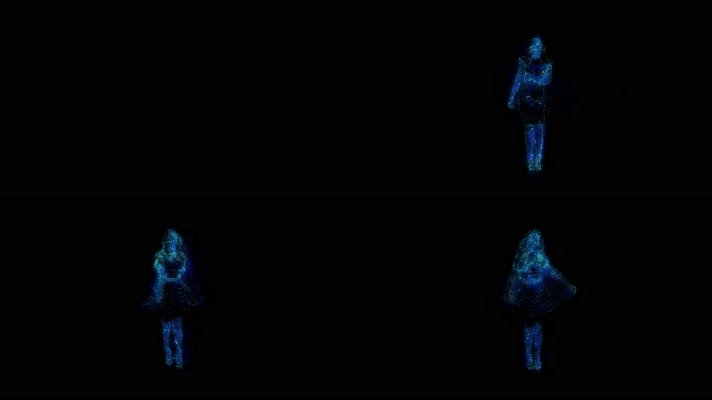 4K全息粒子舞蹈舞台大屏幕背景视频