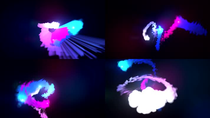 4K彩墨线条舞动背景视频