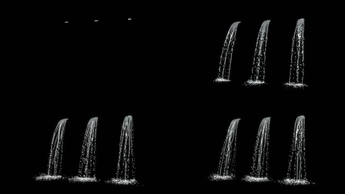 写实流体瀑布水帘特效（带通道）