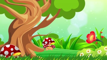 卡通森林舞台背景循环