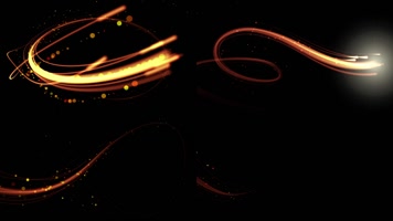 4组金色粒子光束轨迹