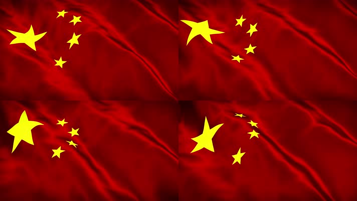 4K五星红旗飘扬循环