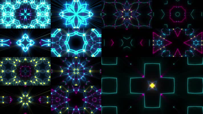 5组华丽时尚光效动感灯光闪烁背景