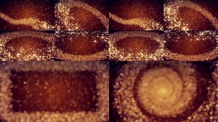 6组金色光斑粒子背景合集