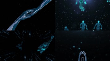 12组科幻荧光光影酒吧人物