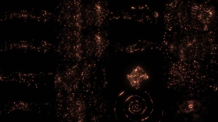 8组梦幻金色粒子漂浮