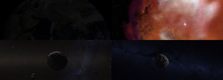 4K宇宙星空太阳系遨游星球爆炸 