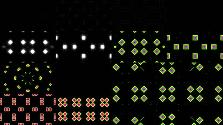 10组节奏色块强劲变换万花筒