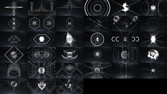 33款黑白几何线条合集