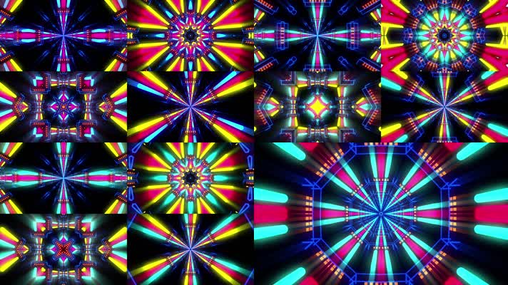 5组酒吧节奏霓虹隧道穿梭