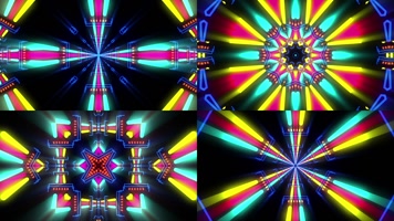 5组酒吧节奏霓虹隧道穿梭