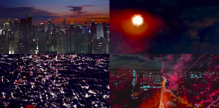 4K 浪漫爱情情侣烟火