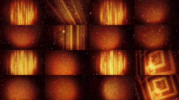 4组怀旧金色光点动态背景