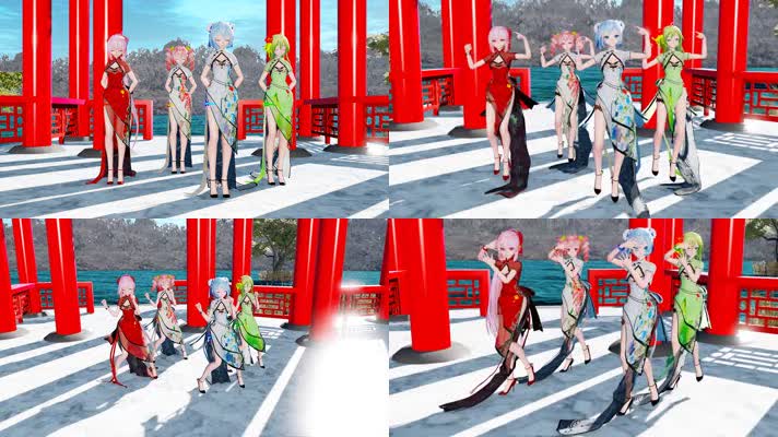 4K中国风卡通动漫舞蹈