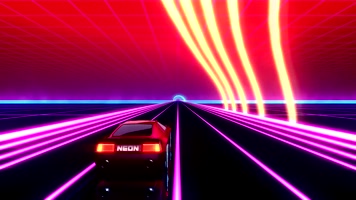 炫酷霓虹灯城市汽车飞行vj视频