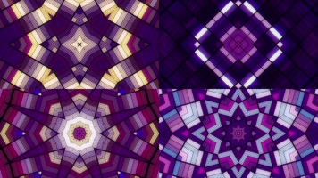 4组万花筒光效灯光旋转VJ背景