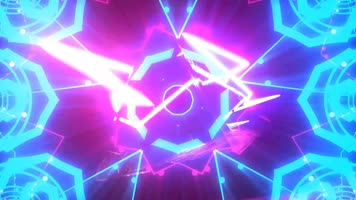 节奏光线线条万花筒vj