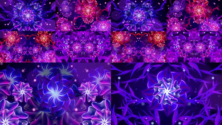 5组原版超赞荧光花朵合集