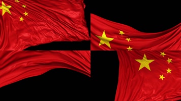 4组五星红旗转场通道合集