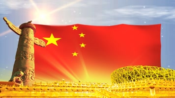 华表鸟巢五星红旗国庆节led 华表鸟巢五星红旗国庆节led