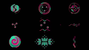 25组时尚全黑屏小图案