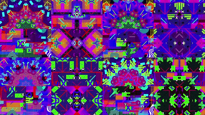 4组原版嘻哈说唱色块vj合集