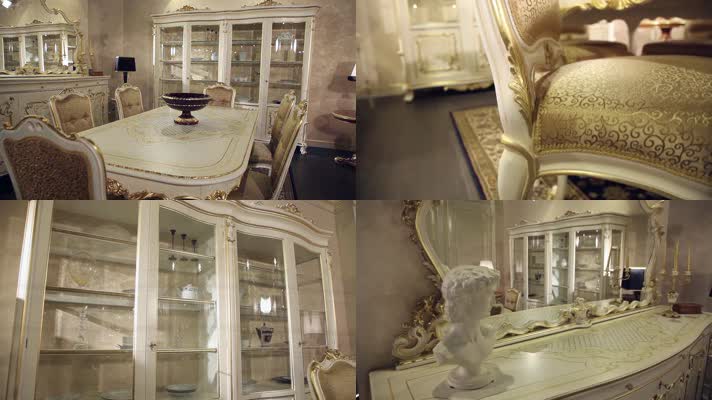 景观人文 典雅客厅经典威尼斯风格木质家具