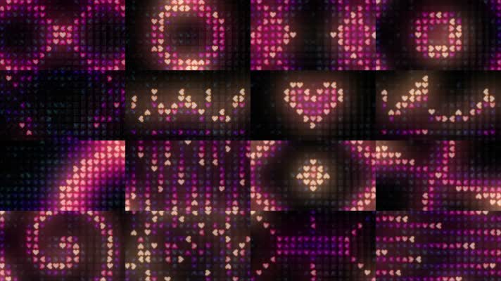 12组同系列心形led灯光合集