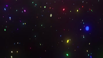 3组4K荧光彩色粒子飞舞