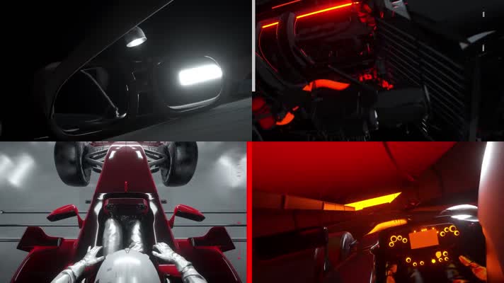 超酷光影设计机械科技F1赛车开场视频