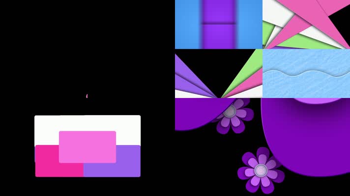 时尚彩色转场合集10段带通道