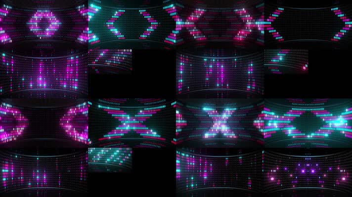 5组热舞灯光灯墙背景