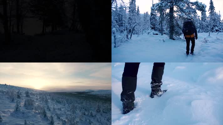 冬季户外徒步旅行摄影